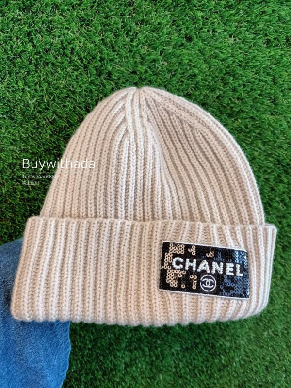 CHANEL 23K 最新款 亮片米色冷毛帽 buywithada,france,全球代購,歐洲,exquisite,quality goods,posh,fancy,luxurious