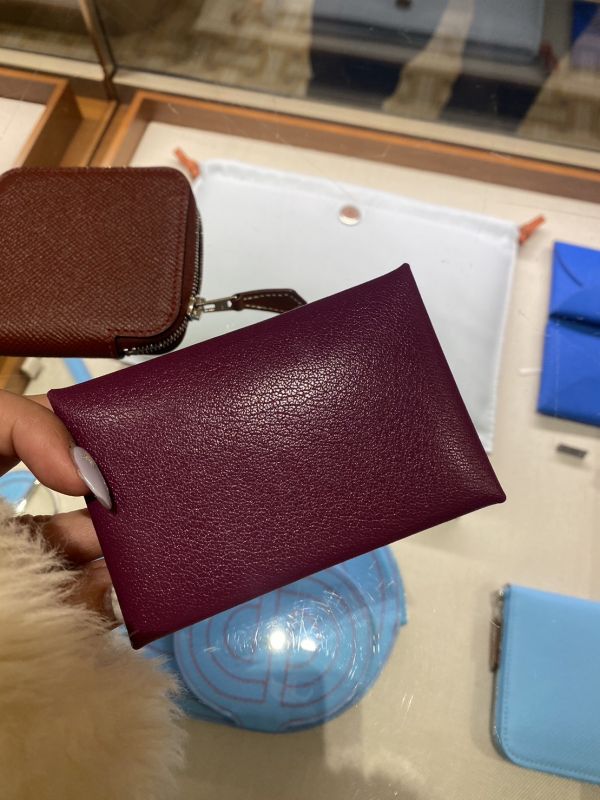 HERMES CHEVRE CHAMKILA P9綿葵紫 山羊皮卡包 buywithada,france,全球代購,歐洲,exquisite,quality goods,posh,fancy,luxurious