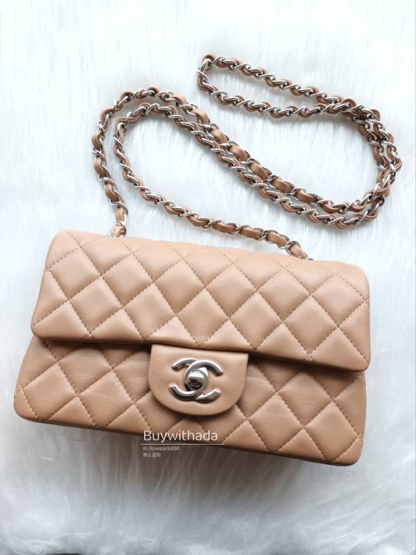 CHANEL CF20 奶茶色BEIGE 銀釦 全新現貨 buywithada,france,全球代購,歐洲,exquisite,quality goods,posh,fancy,luxurious