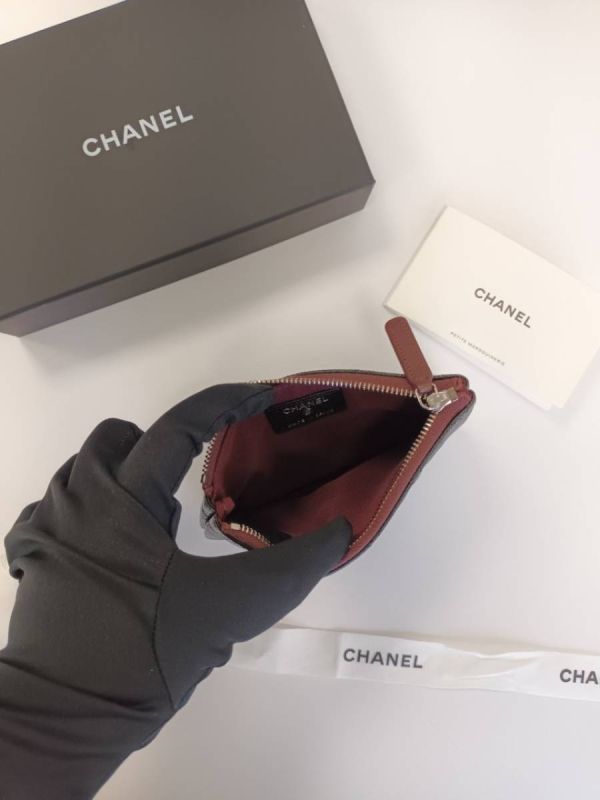 CHANEL CF 黑銀 荔枝皮 一字拉鍊錢包/卡包 buywithada,france,全球代購,歐洲,exquisite,quality goods,posh,fancy,luxurious
