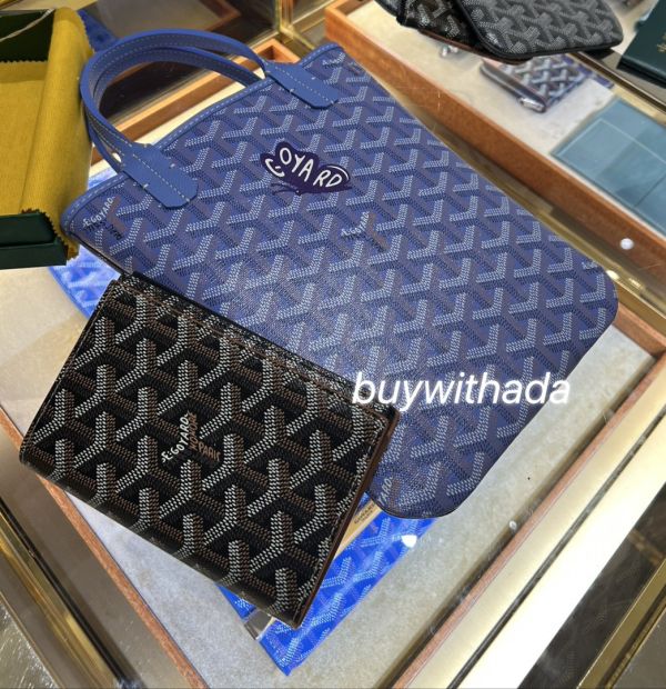 GOYARD 2025限量Poitiers tote bag 鳶尾色 手繪蝴碟logo buywithada,france,全球代購,歐洲,exquisite,quality goods,posh,fancy,luxurious