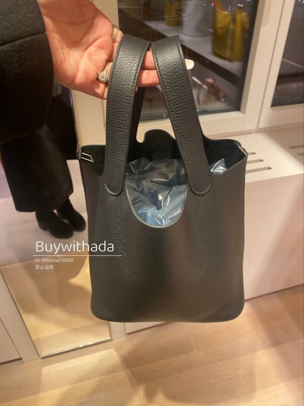 HERMES PICOTIN 22 黑色銀釦 k刻 buywithada,france,全球代購,歐洲,exquisite,quality goods,posh,fancy,luxurious