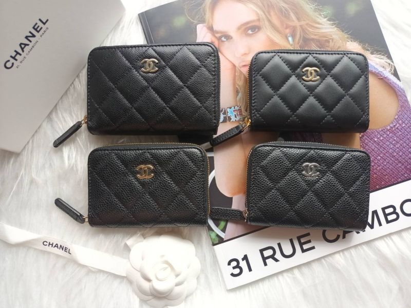 CHANEL ㄇ字拉鍊零錢卡包 黑荔枝金釦 buywithada,france,全球代購,歐洲,exquisite,quality goods,posh,fancy,luxurious