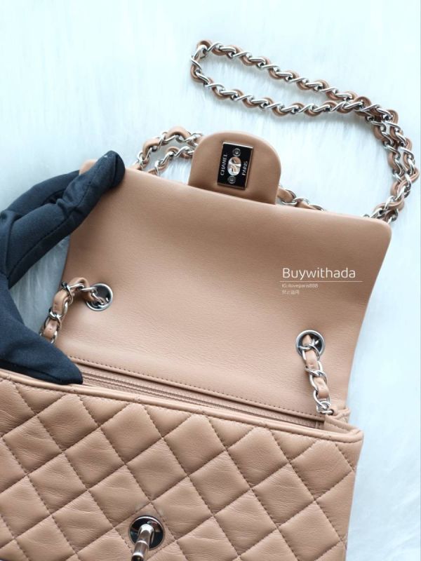 CHANEL CF20 奶茶色BEIGE 銀釦 全新現貨 buywithada,france,全球代購,歐洲,exquisite,quality goods,posh,fancy,luxurious