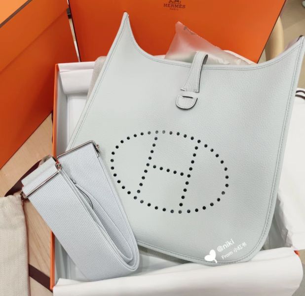 HERMES EVELYNE 29 聖杯藍銀釦 buywithada,france,全球代購,歐洲,exquisite,quality goods,posh,fancy,luxurious