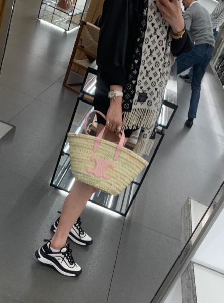 CELINE 粉色草編包 buywithada,france,全球代購,歐洲,exquisite,quality goods,posh,fancy,luxurious