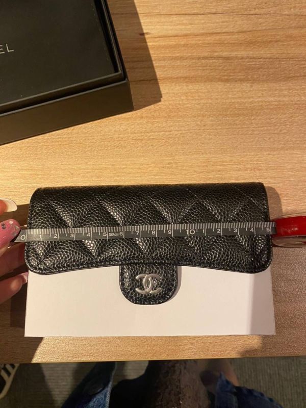 CHANEL 三折翻蓋中夾 黑荔枝銀釦 buywithada,france,全球代購,歐洲,exquisite,quality goods,posh,fancy,luxurious