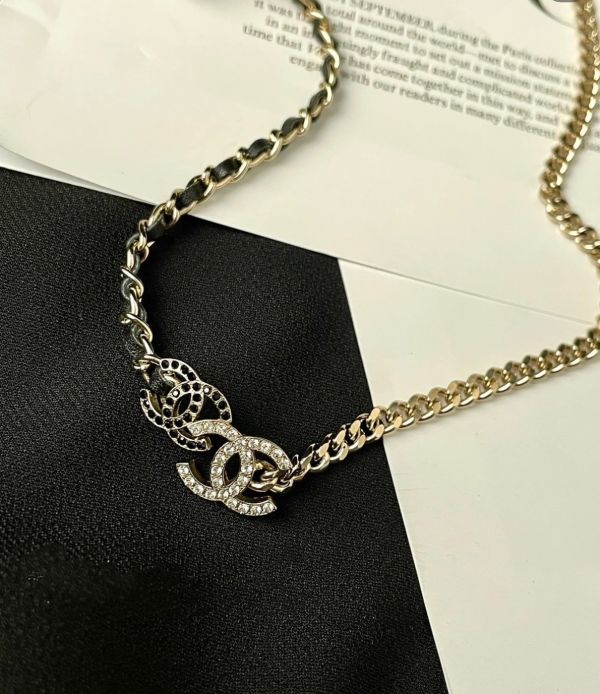 CHANEL 23 半皮穿金屬鏈頸鏈 CHOCKER buywithada,france,全球代購,歐洲,exquisite,quality goods,posh,fancy,luxurious