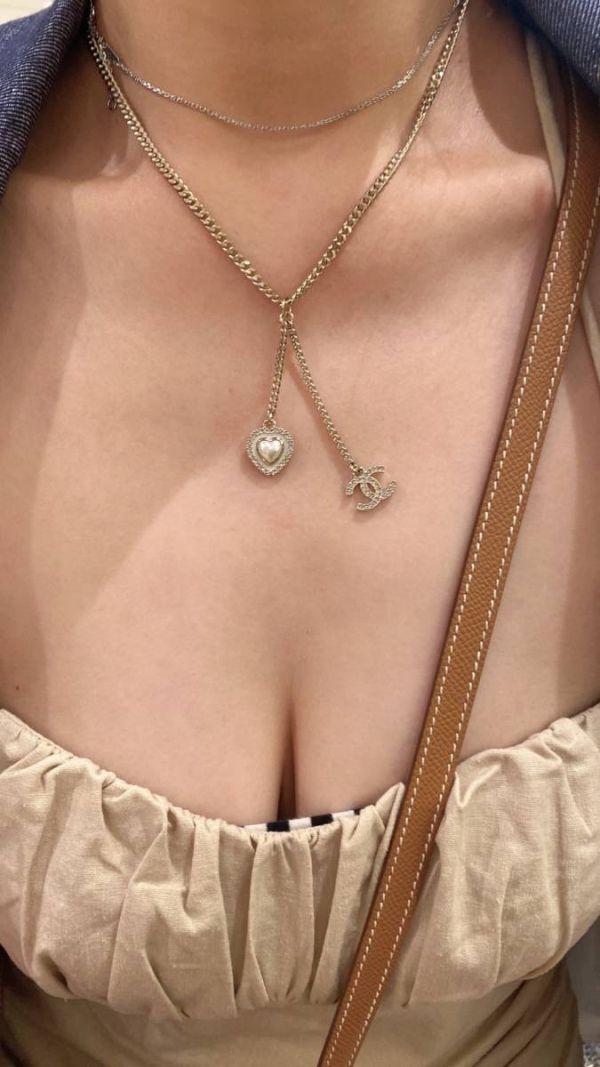 CHANEL 垂墜水鑽 愛心&CC 項鍊 buywithada,france,全球代購,歐洲,exquisite,quality goods,posh,fancy,luxurious