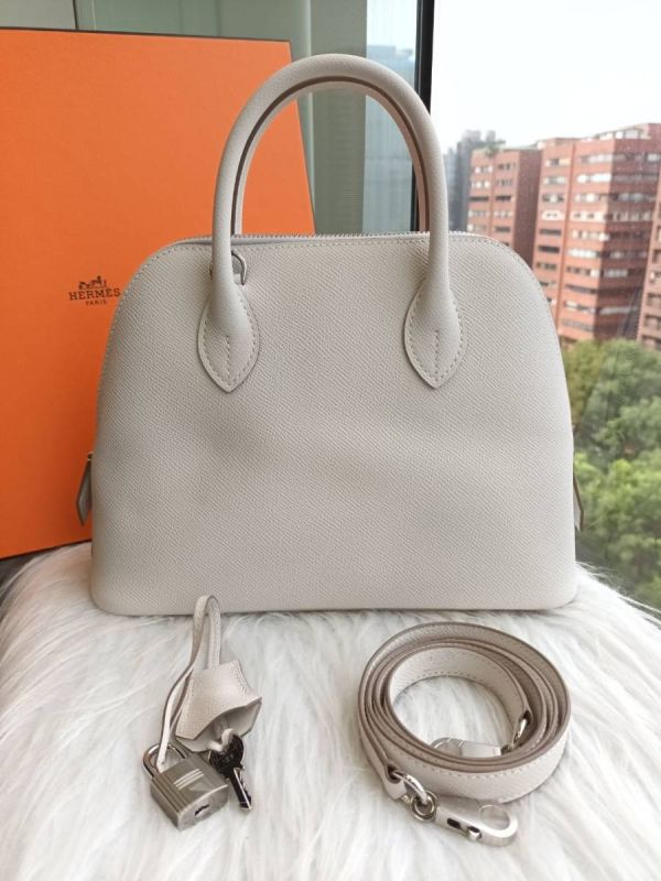 HERMES BOLIDE 25 M4奶灰色 銀釦 buywithada,france,全球代購,歐洲,exquisite,quality goods,posh,fancy,luxurious