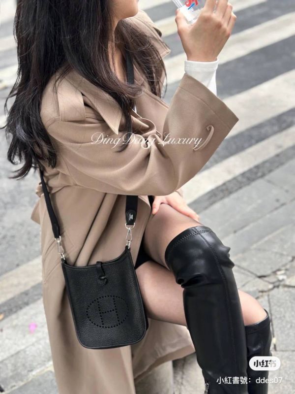 Hermes mini Evelyne 16 黑銀 台灣現貨 buywithada,france,全球代購,歐洲,exquisite,quality goods,posh,fancy,luxurious