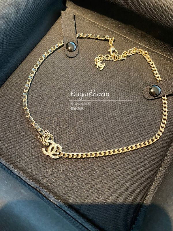 CHANEL 23 半皮穿金屬鏈頸鏈 CHOCKER buywithada,france,全球代購,歐洲,exquisite,quality goods,posh,fancy,luxurious