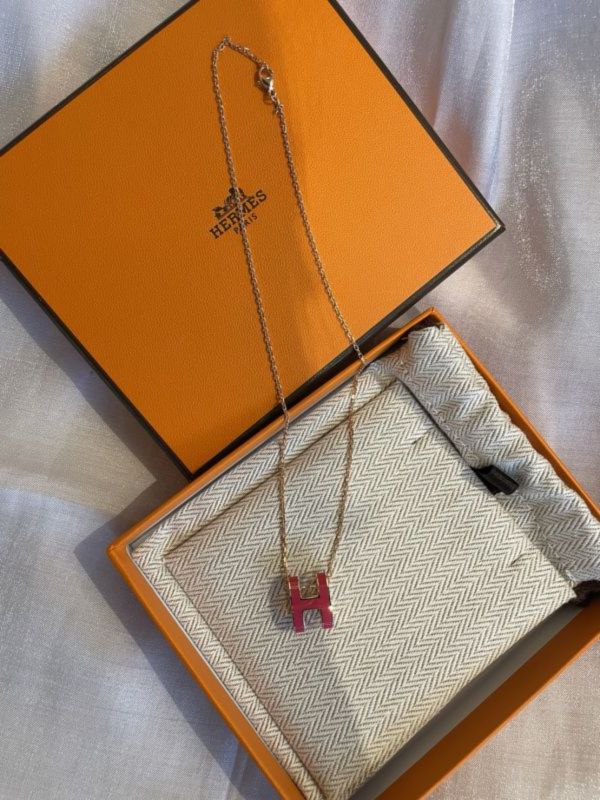 HERMES POP H S7 ROSE EXTRE 大H項鍊 buywithada,france,全球代購,歐洲,exquisite,quality goods,posh,fancy,luxurious