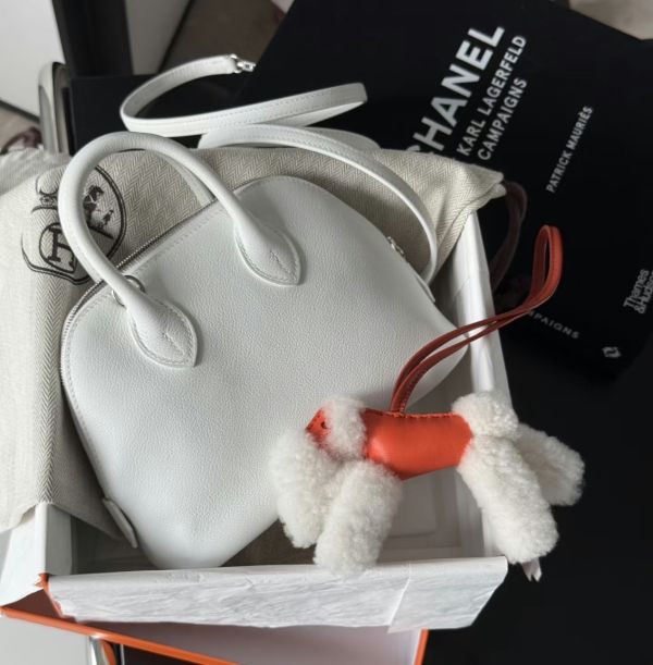 Hermes Mini bolide 01純白銀釦 Evercolor皮 buywithada,france,全球代購,歐洲,exquisite,quality goods,posh,fancy,luxurious