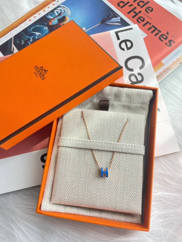 HERMES POP H MINI 項鍊 藍色玫瑰金 buywithada,france,全球代購,歐洲,exquisite,quality goods,posh,fancy,luxurious