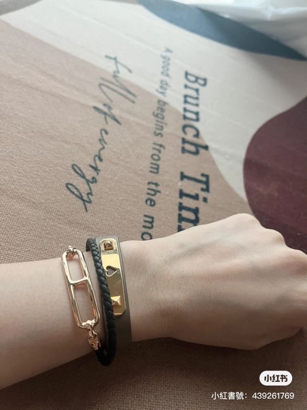 HERMES 豬鼻編織雙層手鏈 黑金 T3 buywithada,france,全球代購,歐洲,exquisite,quality goods,posh,fancy,luxurious