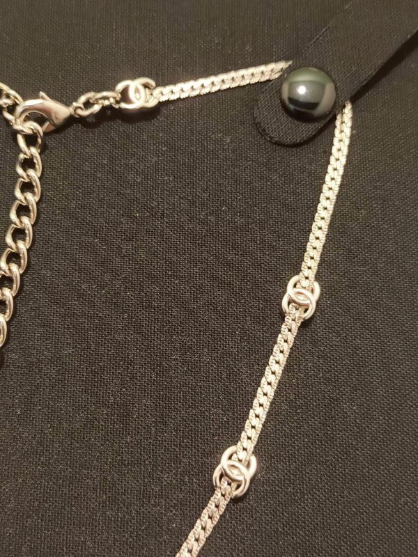 CHANEL 5CC蛇骨頸鏈 銀色 buywithada,france,全球代購,歐洲,exquisite,quality goods,posh,fancy,luxurious