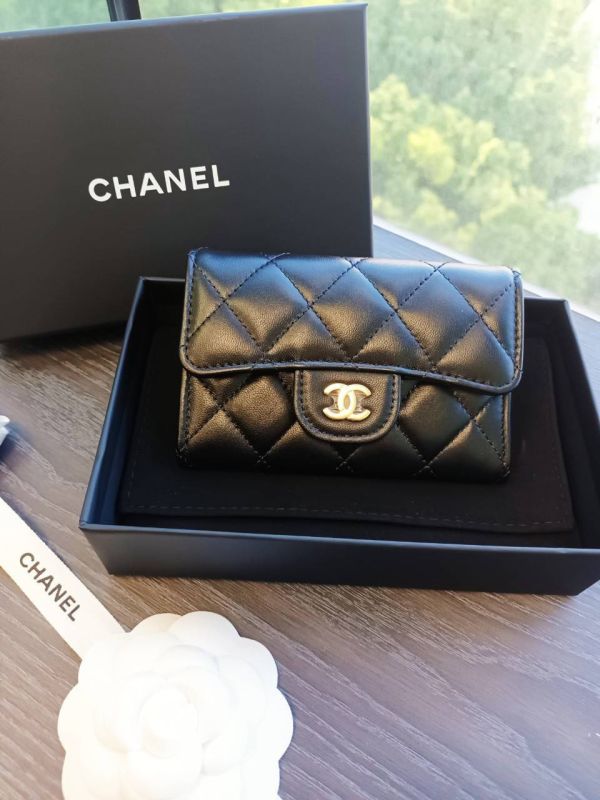 CHANEL CF 單層卡包 羊皮 黑色 金釦 buywithada,france,全球代購,歐洲,exquisite,quality goods,posh,fancy,luxurious