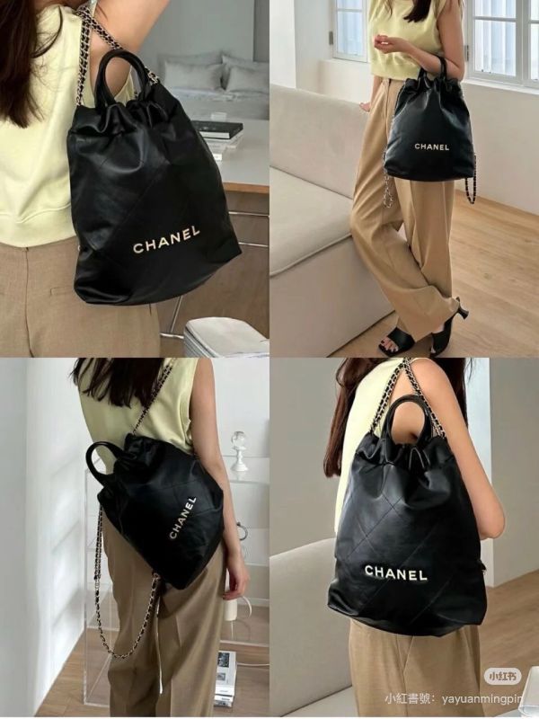 CHANEL 22後背包 小號 黑銀 buywithada,france,全球代購,歐洲,exquisite,quality goods,posh,fancy,luxurious