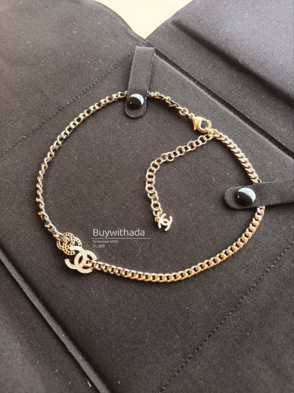 CHANEL 23 半皮穿金屬鏈頸鏈 CHOCKER buywithada,france,全球代購,歐洲,exquisite,quality goods,posh,fancy,luxurious