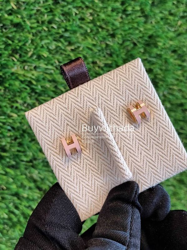 HERMES POP H MINI 耳環 粉金 buywithada,france,全球代購,歐洲,exquisite,quality goods,posh,fancy,luxurious