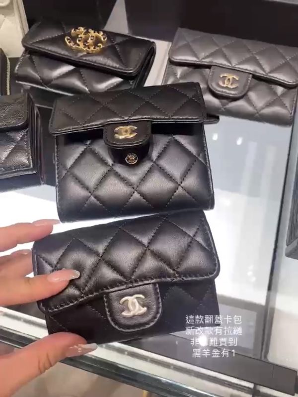CHANEL 新款 單層卡包 內拉鍊 黑色羊皮金釦 buywithada,france,全球代購,歐洲,exquisite,quality goods,posh,fancy,luxurious