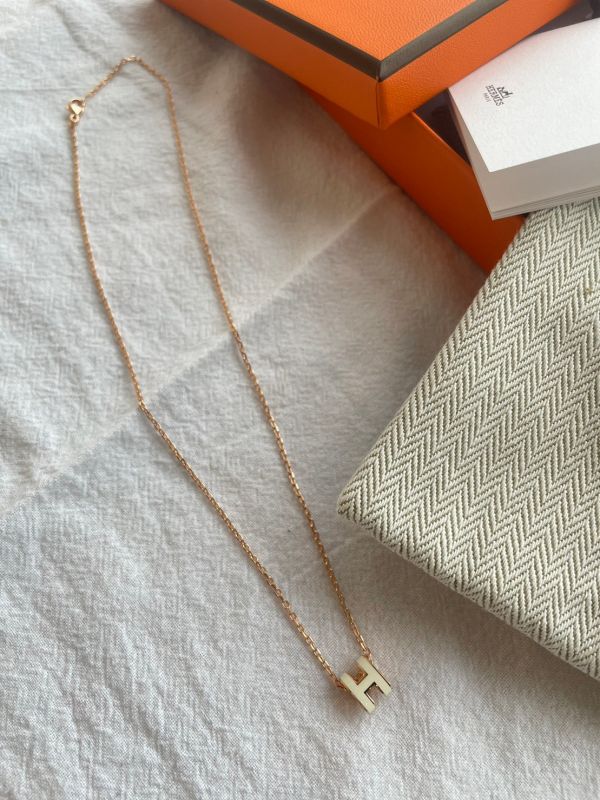 HERMES POP H MINI 白色玫瑰金 項鍊 buywithada,france,全球代購,歐洲,exquisite,quality goods,posh,fancy,luxurious