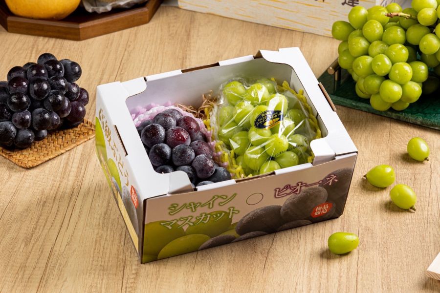 日本晴王麝香葡萄 + 日本紫葡萄 產地直送,高級禮盒,品質保證,好命系列