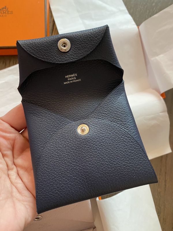 HERMES BASTIA EC皮革 2Z 午夜藍銀釦 零錢包 buywithada,france,全球代購,歐洲,exquisite,quality goods,posh,fancy,luxurious