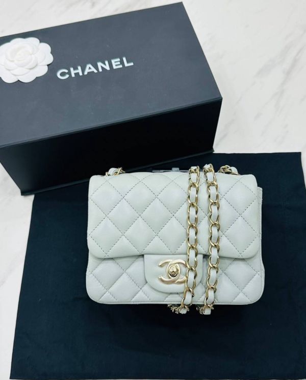 CHANEL 灰色銀釦方胖 buywithada,france,全球代購,歐洲,exquisite,quality goods,posh,fancy,luxurious