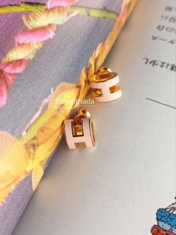 HERMES POP H MINI 耳環 粉金 buywithada,france,全球代購,歐洲,exquisite,quality goods,posh,fancy,luxurious