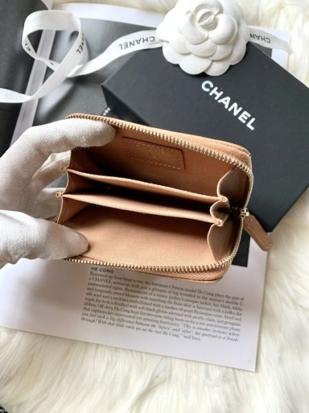 CHANEL CF 焦糖奶茶 淡金 雙層拉鍊錢包 buywithada,france,全球代購,歐洲,exquisite,quality goods,posh,fancy,luxurious