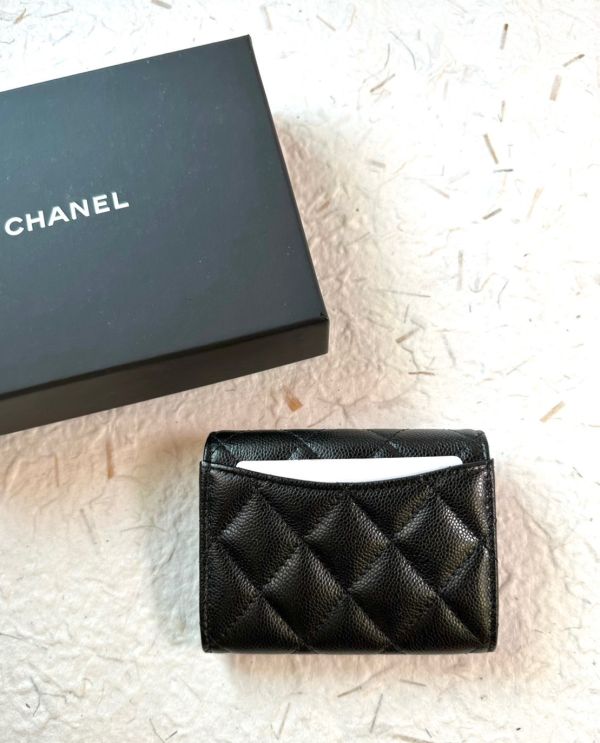 CHANEL CF 黑金 荔枝皮 雙層卡包/錢包 buywithada,france,全球代購,歐洲,exquisite,quality goods,posh,fancy,luxurious