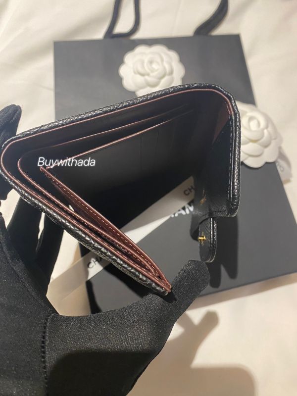 CHANEL CF 黑荔枝金釦 三折短夾 buywithada,france,全球代購,歐洲,exquisite,quality goods,posh,fancy,luxurious