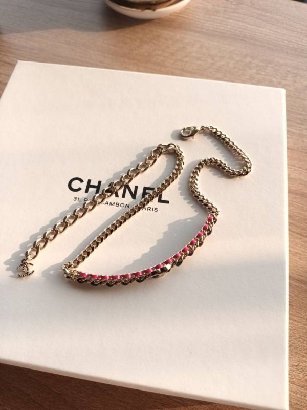 CHANEL 23B 皮穿鏈桃紅頸鏈 buywithada,france,全球代購,歐洲,exquisite,quality goods,posh,fancy,luxurious
