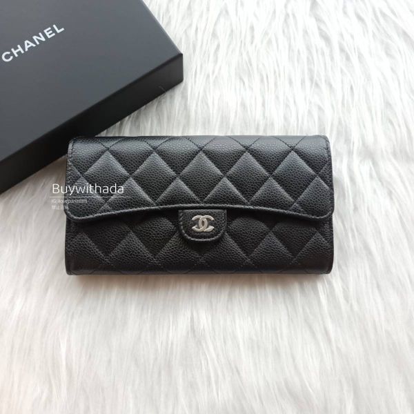 CHANEL CF 黑荔枝翻蓋銀釦長夾 台灣現貨 buywithada,france,全球代購,歐洲,exquisite,quality goods,posh,fancy,luxurious