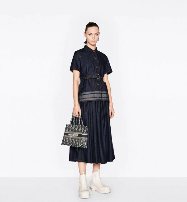 DIOR 小碼 DIOR BOOK TOTE 藍色 Dior Oblique 刺繡 buywithada,france,全球代購,歐洲,exquisite,quality goods,posh,fancy,luxurious