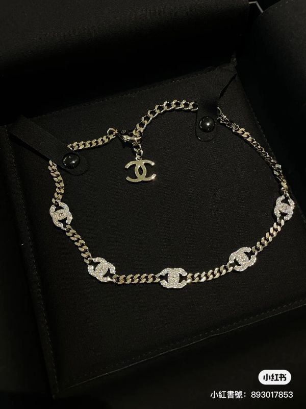 CHANEL CHOCKER 香檳金色水鑽頸鏈 buywithada,france,全球代購,歐洲,exquisite,quality goods,posh,fancy,luxurious