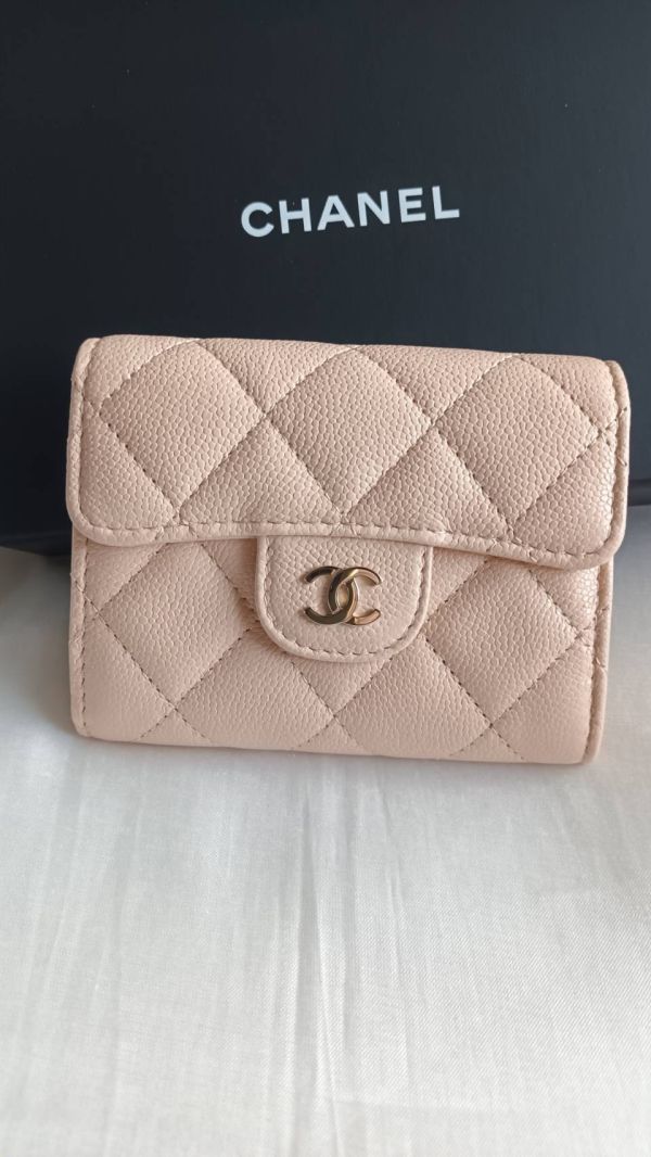 CHANEL 雙層卡包 裸膚色 buywithada,france,全球代購,歐洲,exquisite,quality goods,posh,fancy,luxurious