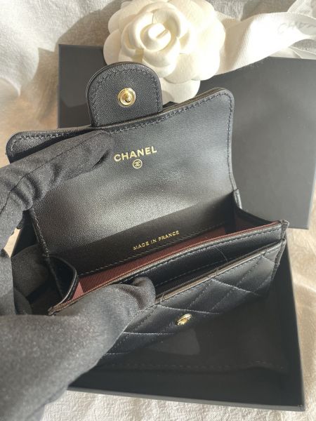 CHANEL CF 單層卡包 羊皮 黑色 金釦 buywithada,france,全球代購,歐洲,exquisite,quality goods,posh,fancy,luxurious
