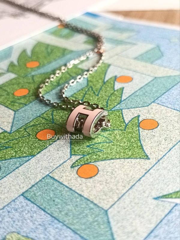 HERMES POP H MINI 粉銀 項鏈 buywithada,france,全球代購,歐洲,exquisite,quality goods,posh,fancy,luxurious