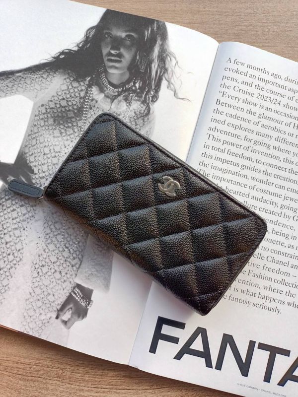 CHANEL CF 拉鏈中夾 黑荔枝銀釦 buywithada,france,全球代購,歐洲,exquisite,quality goods,posh,fancy,luxurious