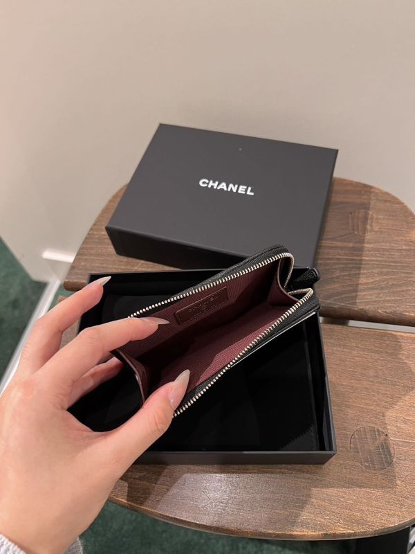 CHANEL 新款L拉鍊零錢卡包 黑荔枝金釦 buywithada,france,全球代購,歐洲,exquisite,quality goods,posh,fancy,luxurious