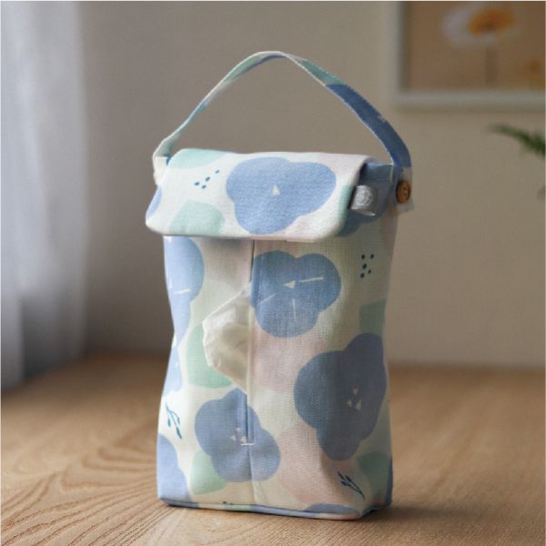 【牽牛花-掛式衛生紙套】吊掛可拆 / 車用 / 露營 Hanging Tissue Cover 原創印花,禮物,生日禮物,家飾,裝飾,居家,佈置,牽牛花,衛生紙套,交換禮物