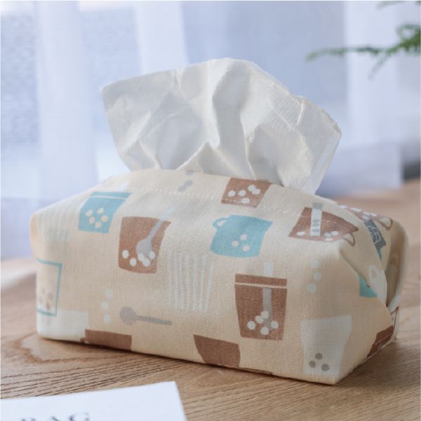 【台灣小吃-3款-衛生紙套】桌上型 / 版型硬挺 Tissue cover 原創印花,禮物,裝飾,佈置,衛生紙套,交換禮物,芒果冰,珍奶,小籠包