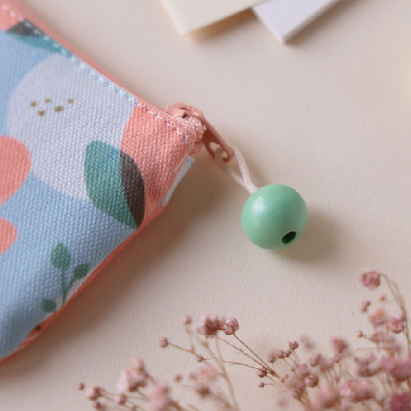 【木棉花-圓底零錢包】卡片收納 / 小物包 Round bottom coin purse 小錢包,零錢包,鑰匙包,小物袋,隨身包袋,原創印花,木棉花,禮物,婚禮小物