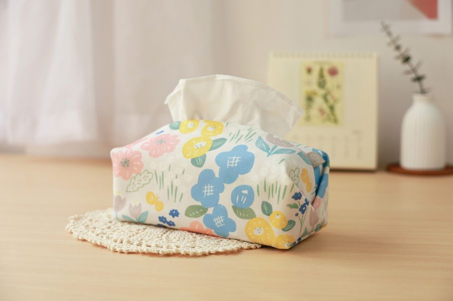 【花園走走-衛生紙套】桌上型 / 版型硬挺 Tissue cover 原創印花,禮物,生日禮物,家飾,裝飾,居家,佈置,花卉,衛生紙套,交換禮物