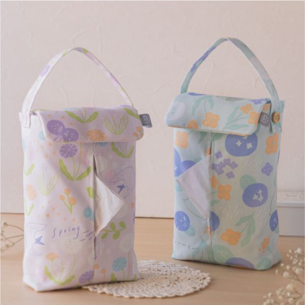 【春之歌-掛式衛生紙套】吊掛可拆 / 車用 / 露營 Hanging Tissue Cover 原創印花,禮物,生日禮物,家飾,裝飾,居家,佈置,春之歌,衛生紙套,交換禮物