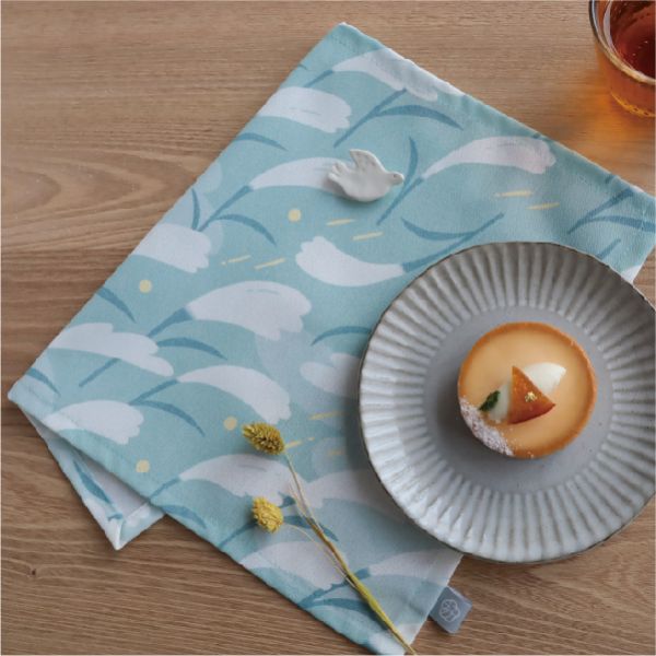 【芒花-湖藍-餐墊】防塵墊 / 辦公桌墊 Placemat 原創印花,禮物,生日禮物,家飾,裝飾,居家,佈置,芒草,餐墊,廚房佈置