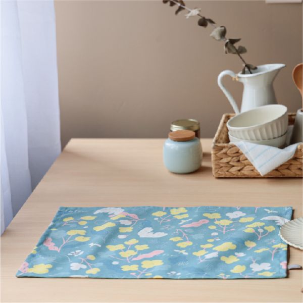 【靛青藍冬之嵐-餐墊】防塵墊 / 辦公桌墊 Placemat 原創印花,禮物,生日禮物,家飾,裝飾,居家,佈置,冬之嵐,餐墊,廚房佈置